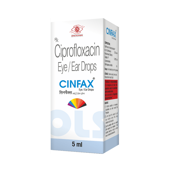 Cinfax Drop    Ciprofloxacin 0.3% w/v