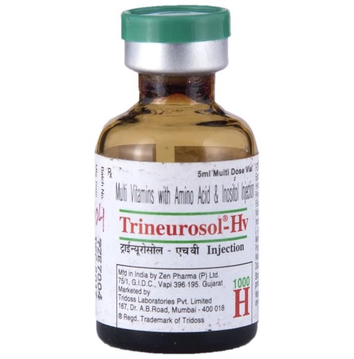 Trineurosol HV Injection    Hydroxocobalamin 1000mcg + Vitamin B6 Pyridoxine 1.5mg + Folic Acid 15mg