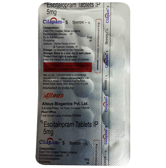 Cilapam 5 Tablet    Escitalopram Oxalate 5mg