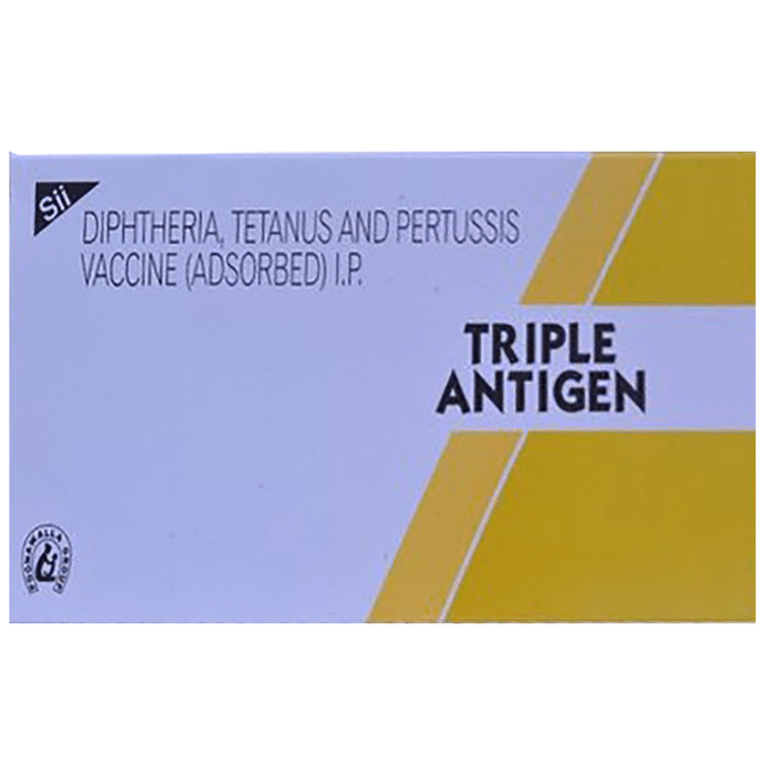 Triple Antigen Vaccine    Diphtheria Toxoid 25LF + Tetanus Toxoid 5LF + Pertussis Toxoid 4IU