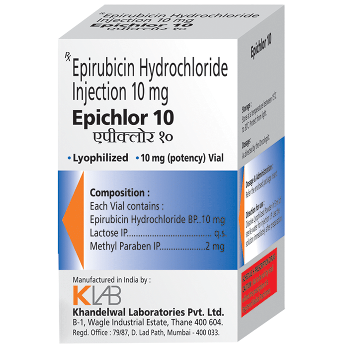 Epichlor 10 Injection    Epirubicin 10mg