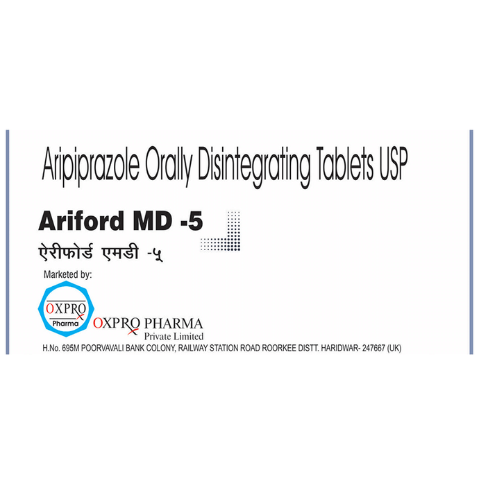 Ariford MD 5 Tablet    Aripiprazole 5mg