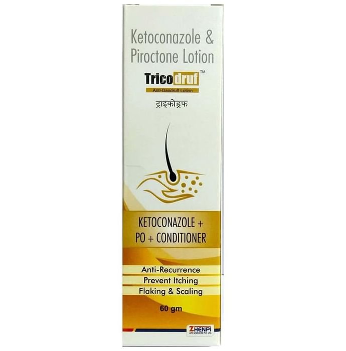 Tricodruf Anti-Dandruff Lotion    Ketoconazole 2% w/v + Piroctone Olamine 0.5% w/v