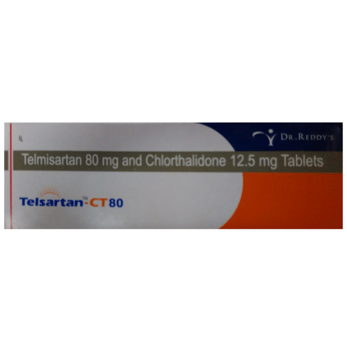 Telsartan-CT 80 Tablet    Telmisartan 80mg + Chlorthalidone 12.5mg