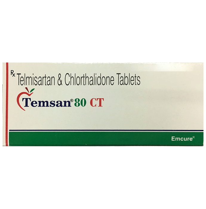 Temsan 80 CT Tablet    Telmisartan 80mg + Chlorthalidone 12.5mg