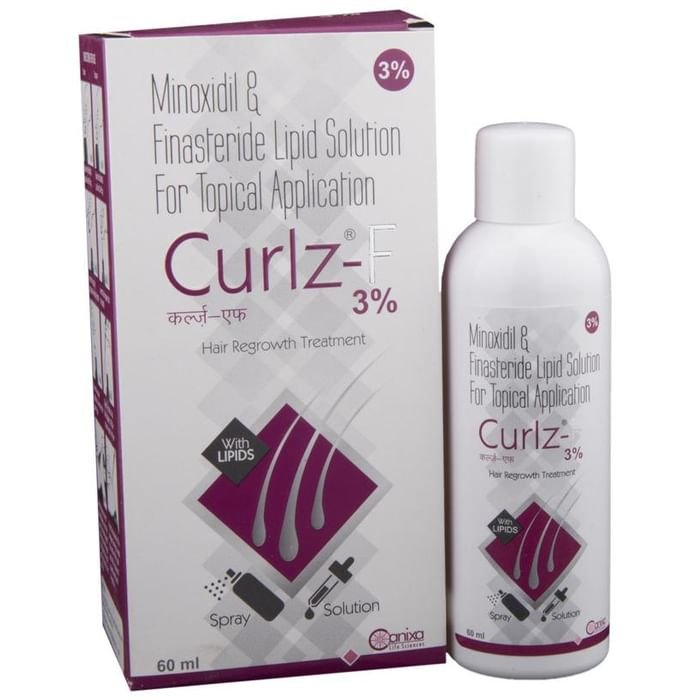 Curlz-F 3% Topical Solution    Minoxidil 3% w/v + Finasteride 0.1% w/v