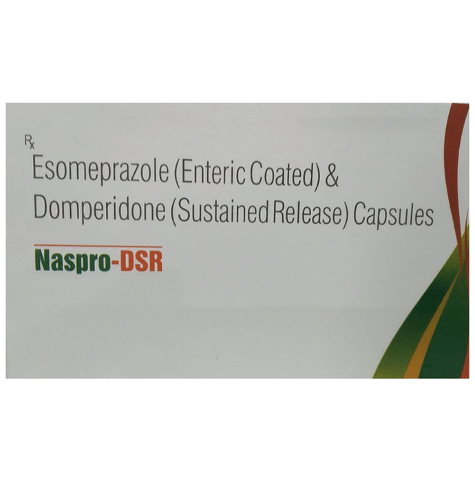 Naspro-DSR Capsule    Domperidone 30mg + Esomeprazole 40mg