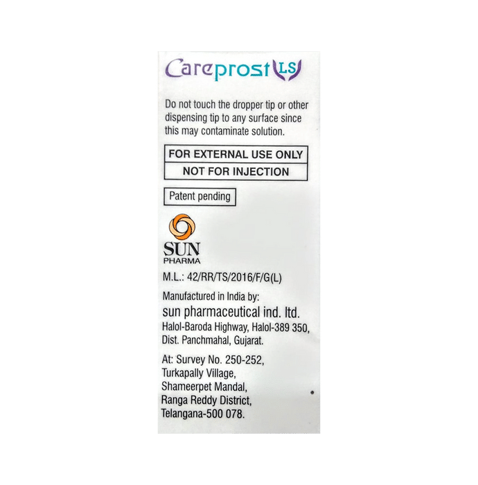 Careprost LS BKC Free Eye drop    Bimatoprost 0.10mg/ml