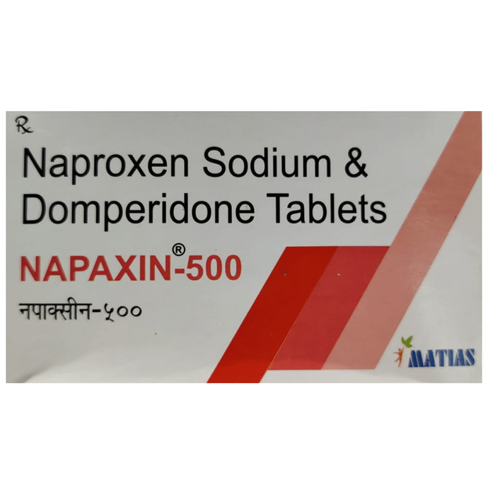 Napaxin 500 Tablet    Naproxen 500mg + Domperidone 10mg