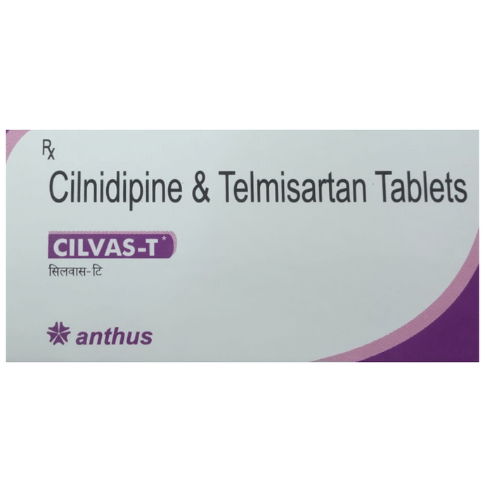 Cilvas-T Tablet    Cilnidipine 10mg + Telmisartan 40mg