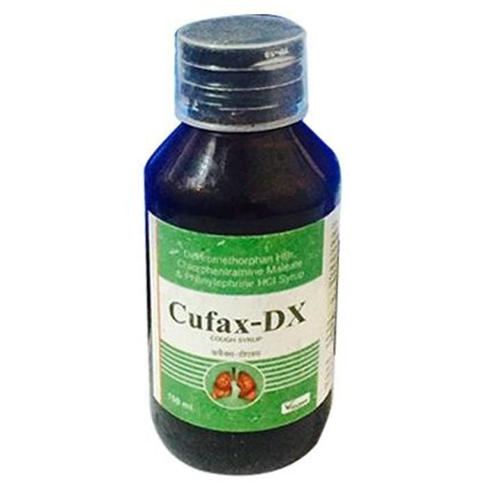 Cufax-DX Syrup    Phenylephrine 5mg/5ml + Chlorpheniramine Maleate 2mg/5ml + Dextromethorphan Hydrob