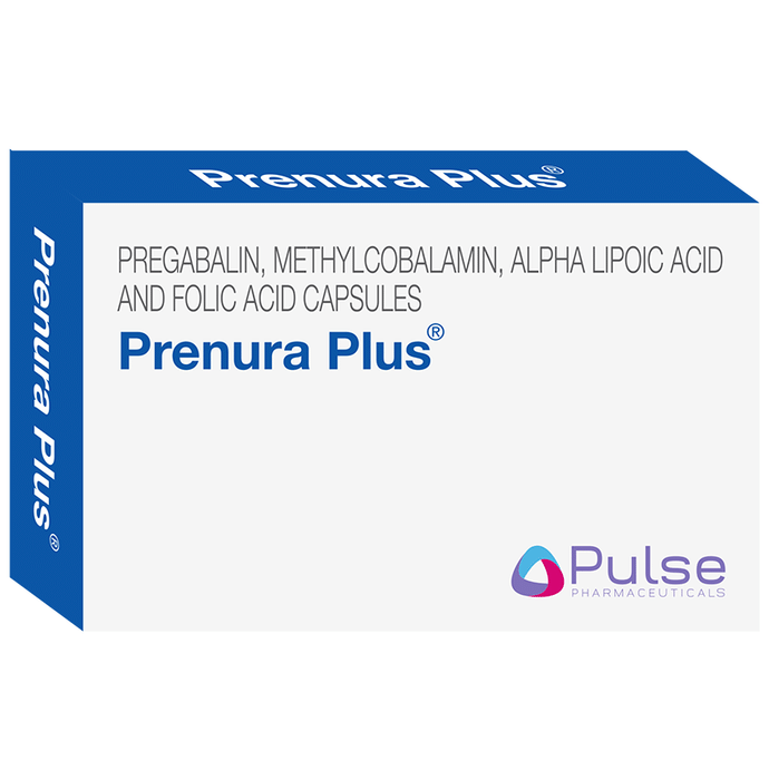 Prenura Plus Capsule    Alpha Lipoic Acid 100mg + Folic Acid 1.5mg + Methylcobalamin 750mcg + Pregab