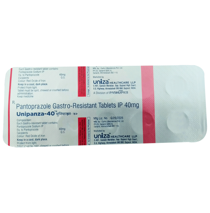 Unipanza 40 Tablet    Pantoprazole 40mg