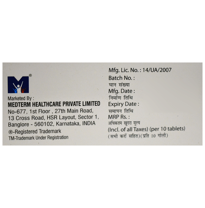 Rabeterm 20 Tablet    Rabeprazole 20mg