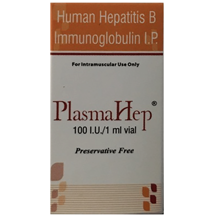 Plasmahep 100IU Injection    Human Hepatitis B Immunoglobulin 100IU