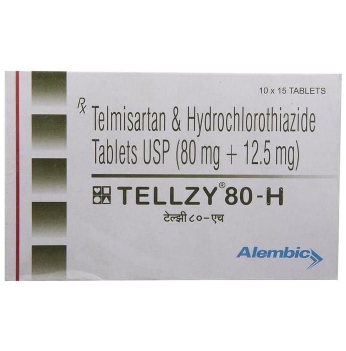 Tellzy 80-H Tablet    Telmisartan 80mg + Hydrochlorothiazide 12.5mg