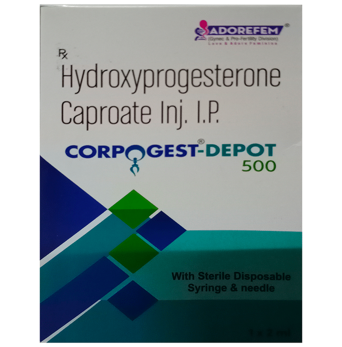 Corpogest-Depot 500 Injection    Hydroxyprogesterone 500mg