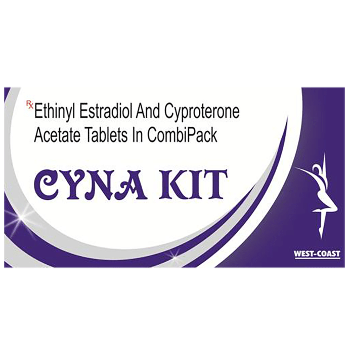 Cyna Kit Tablet    Cyproterone 2mg + Ethinyl Estradiol 0.035mg