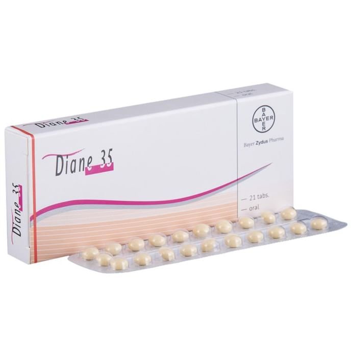 Diane 35 Tablet    Cyproterone 2mg + Ethinyl Estradiol 0.035mg