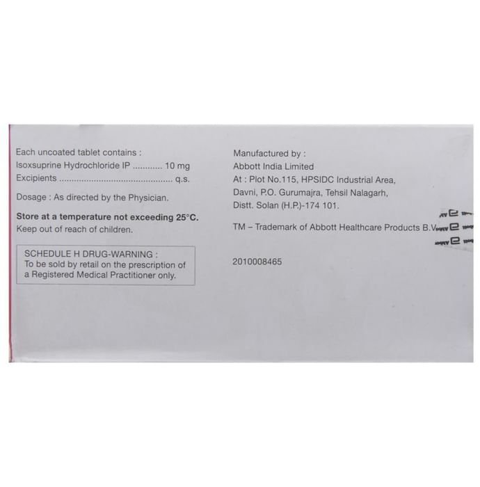 Duvadilan Tablet    Isoxsuprine 10mg