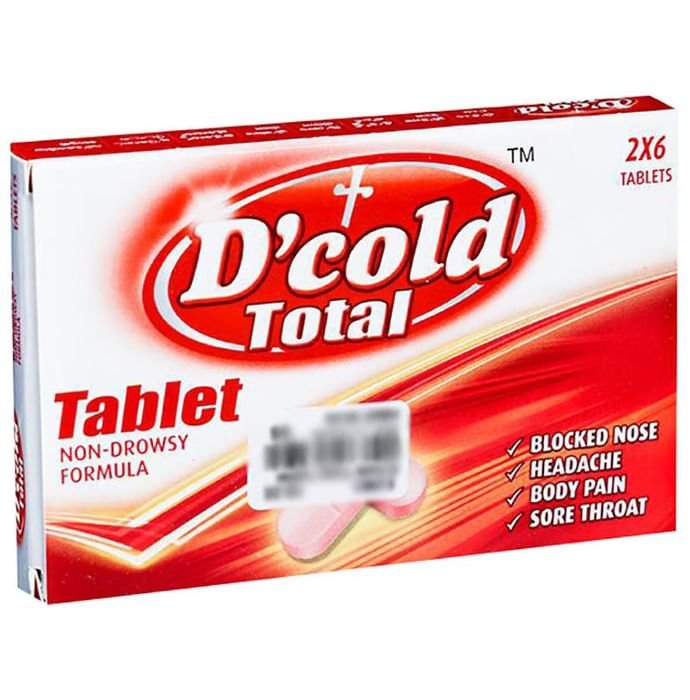 D Cold Total Tablet    Paracetamol 500mg + Caffeine 32mg + Phenylephrine 10mg