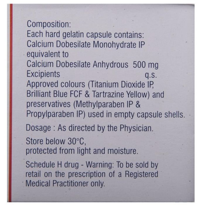 Dobesil 500mg Capsule    Calcium Dobesilate 500mg