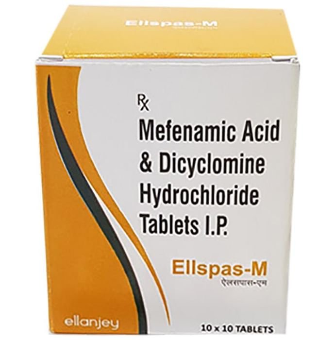 Ellspas-M Tablet    Dicyclomine 20mg + Mefenamic Acid 250mg