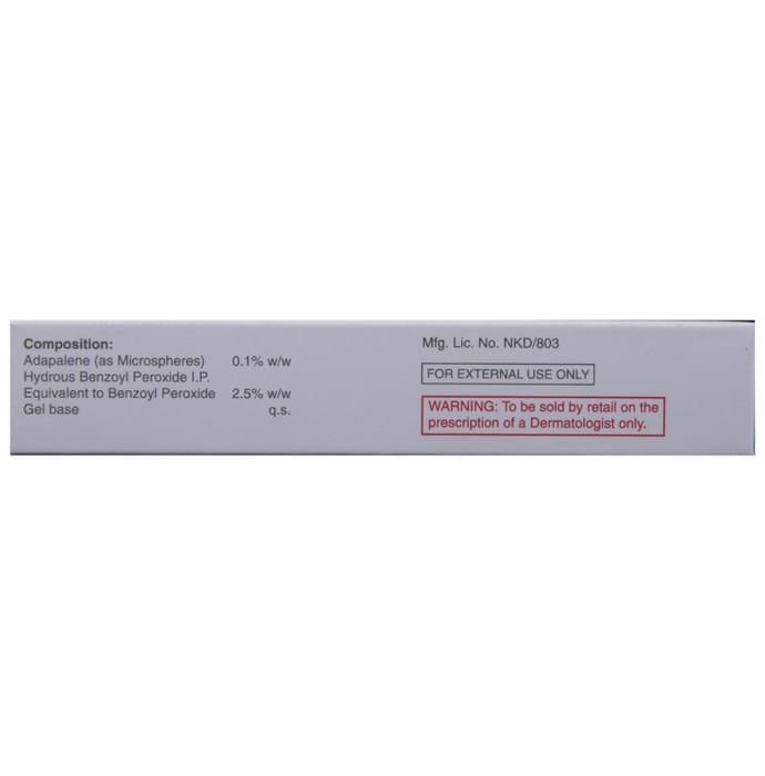Deriva-Bpo Gel    Adapalene 0.1% w/w + Benzoyl Peroxide 2.5% w/w