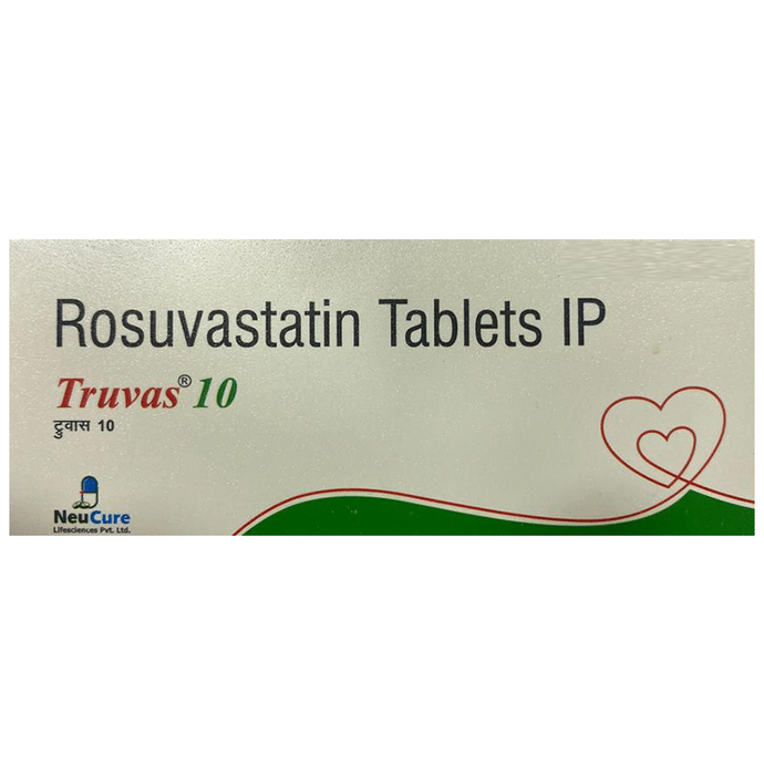 Truvas 10mg Tablet    Rosuvastatin 10mg