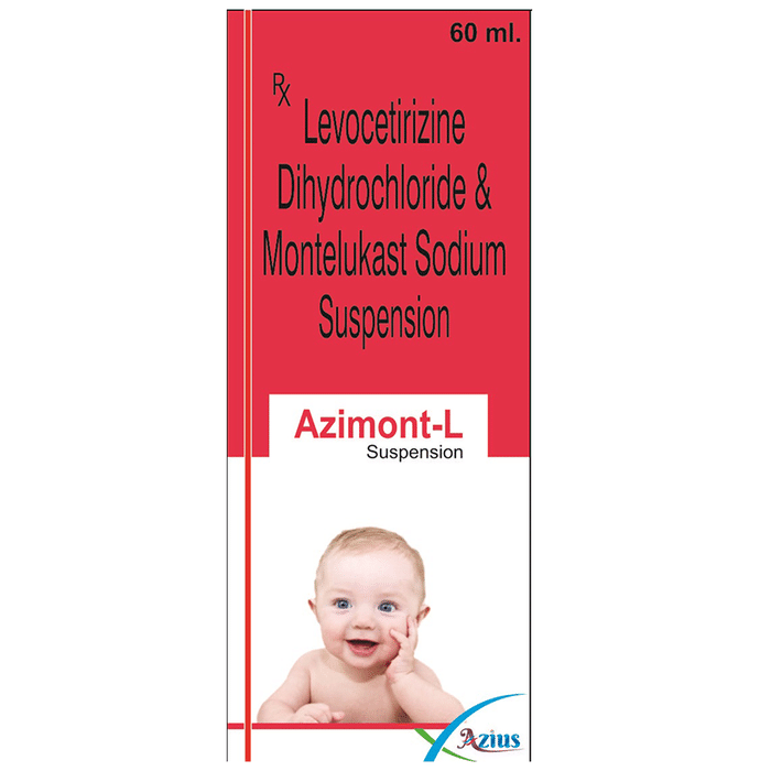 Azimont-L Oral Suspension    Levocetirizine 2.5mg + Montelukast 4mg