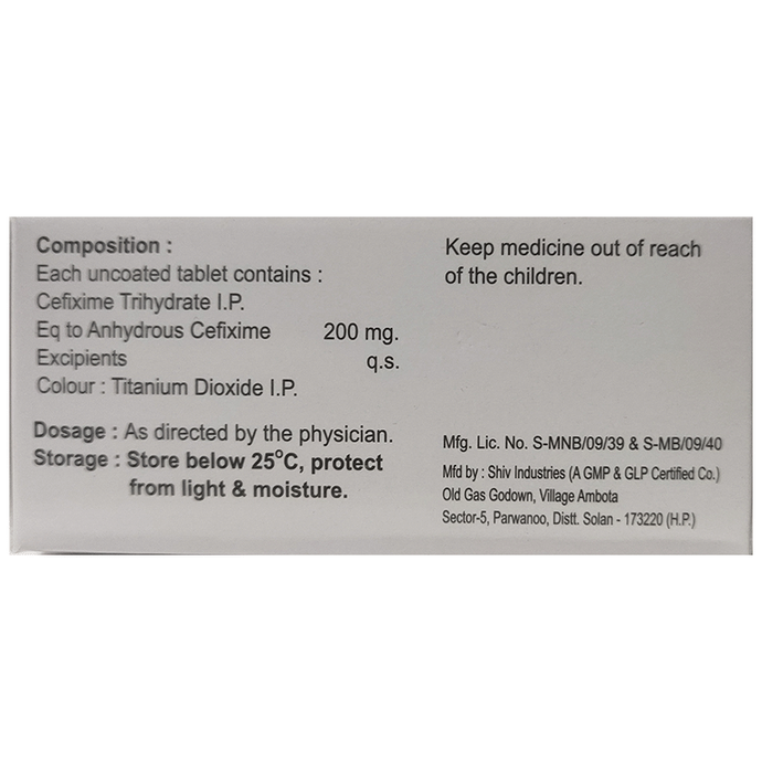 Cefic 200 Tablet    Cefixime 200mg