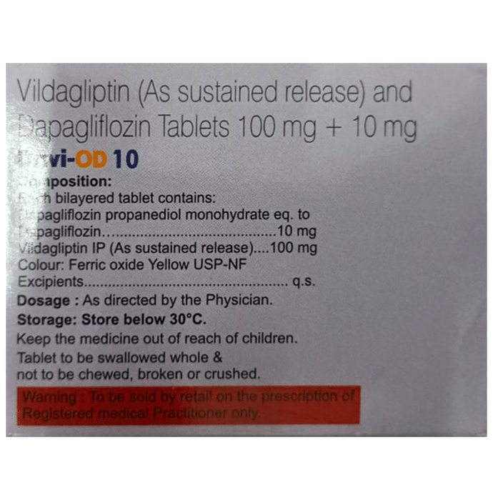 Davi OD 10mg/100mg Tablet SR    Dapagliflozin 10mg + Vildagliptin 100mg