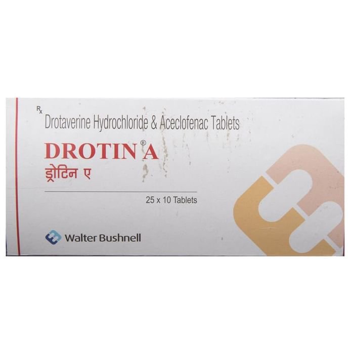 Drotin A Tablet    Drotaverine 80mg + Aceclofenac 100mg
