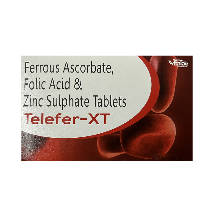 Telefer-XT Tablet    Ferrous Ascorbate 100mg + Folic Acid 1.5mg + Zinc 22.5mg