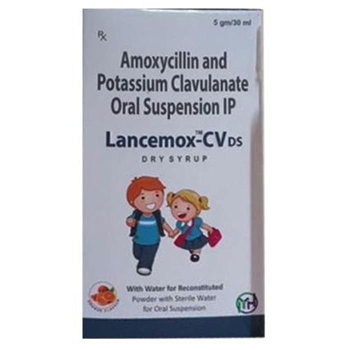 Lancemox-CV DS Dry Syrup Orange    Amoxycillin 400mg + Clavulanic Acid 57mg