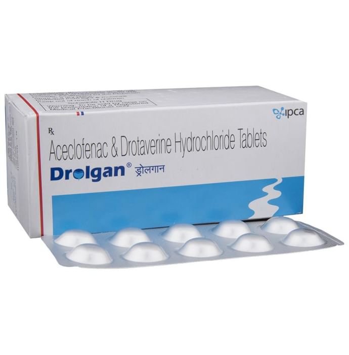 Drolgan Tablet    Drotaverine 80mg + Aceclofenac 100mg