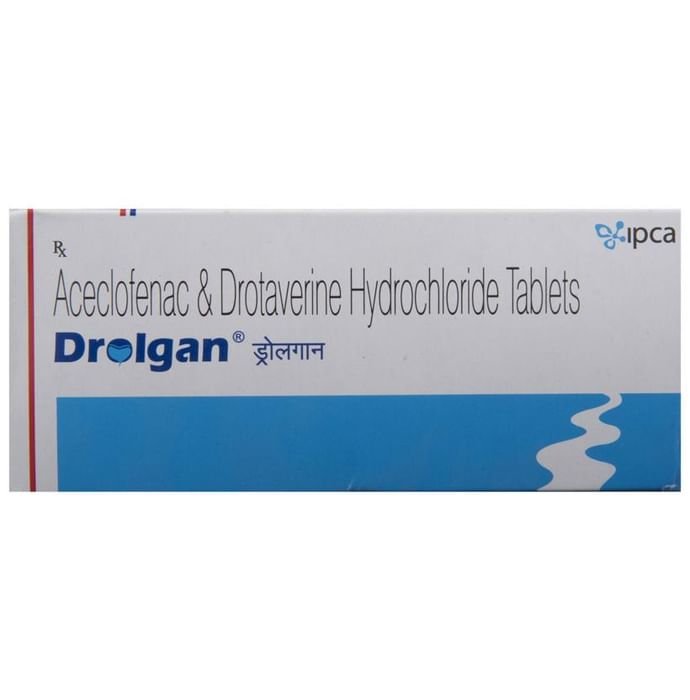 Drolgan Tablet    Drotaverine 80mg + Aceclofenac 100mg