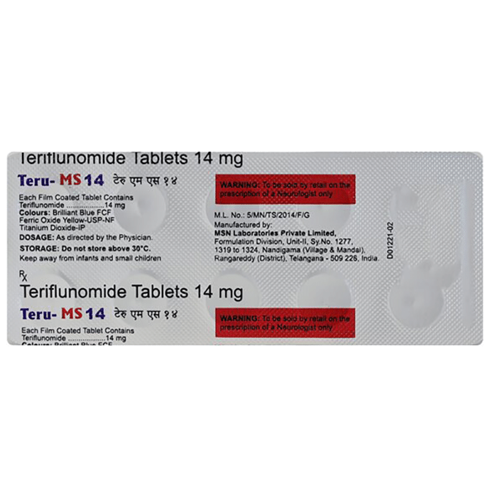 Teru MS 14mg Tablet    Teriflunomide 14mg