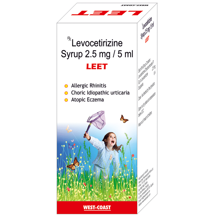 Leet Syrup    Levocetirizine 2.5mg/5ml