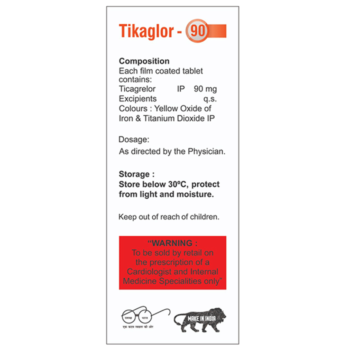 Tikaglor 90 Tablet    Ticagrelor 90mg