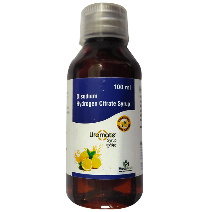 Uromate Syrup Lemon Sugar Free    Disodium Hydrogen Citrate 1.4gm/5ml