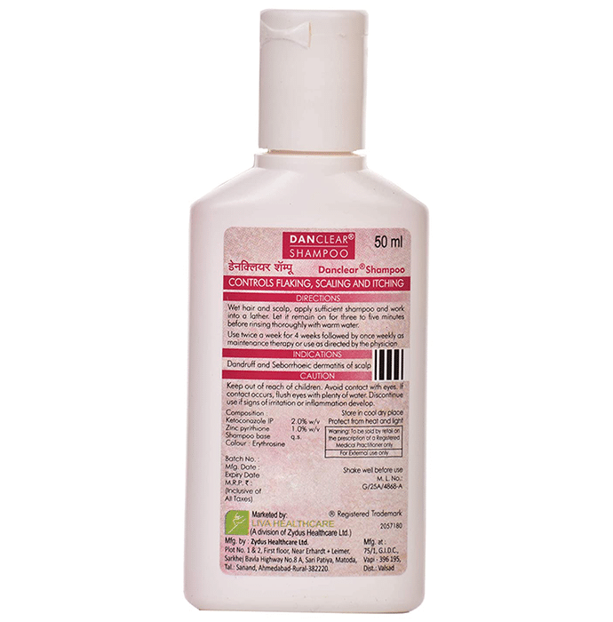 Danclear Shampoo    Ketoconazole 2% w/v + Zinc pyrithione 1% w/v