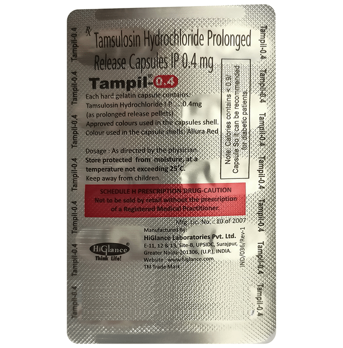 Tampil 0.4 Capsule PR    Tamsulosin 0.4mg