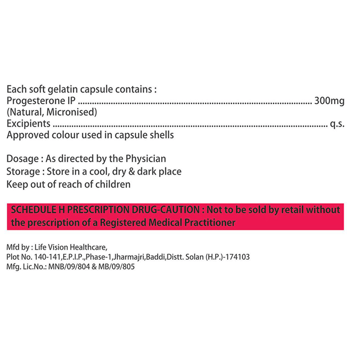 Gestochem 300 Soft Gelatin Capsule    Progesterone Natural Micronized 300mg