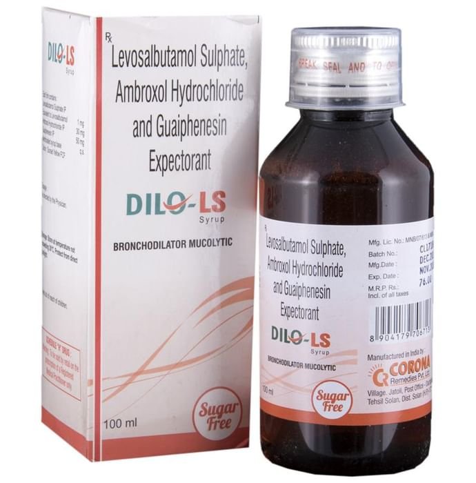 Dilo-LS Syrup    Ambroxol 30mg + Levosalbutamol 1mg + Guaifenesin 50mg