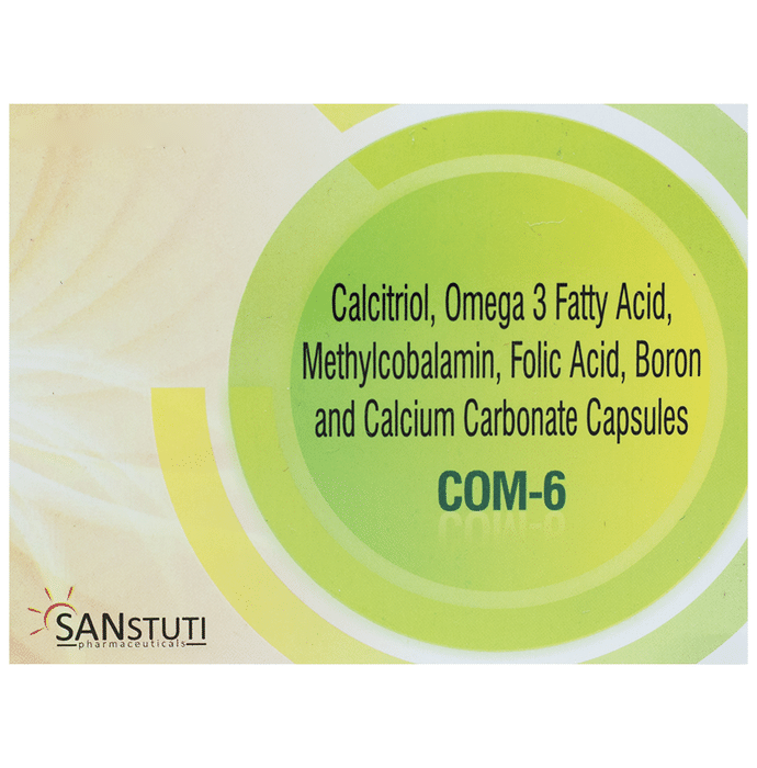 Com 6 Capsule    Eicosapentaenoic Acid 180mg + Docosahexanoic acidDHA 120mg + Methylcobalamin 1500mc