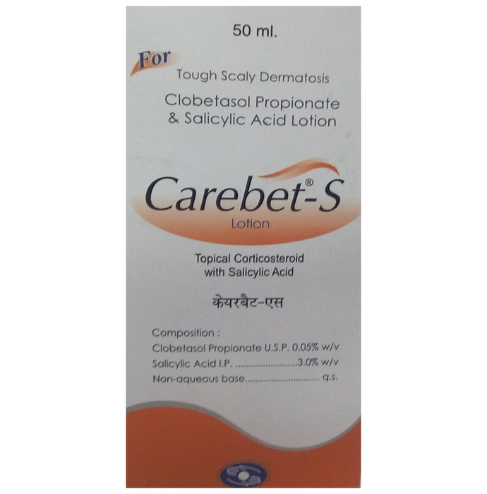 Carebet-S Lotion    Clobetasol 0.05% w/w + Salicylic Acid 3% w/w