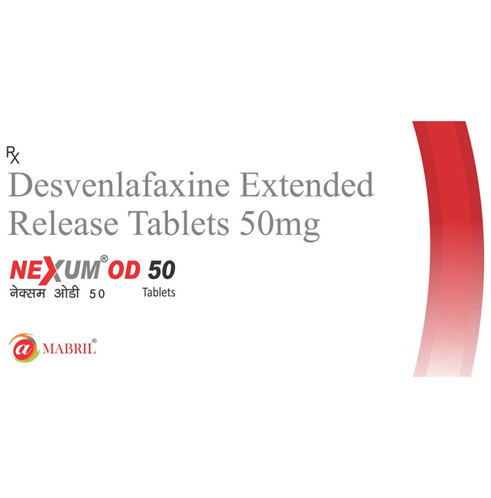 Nexum-OD 50 Tablet ER    Desvenlafaxine 50mg