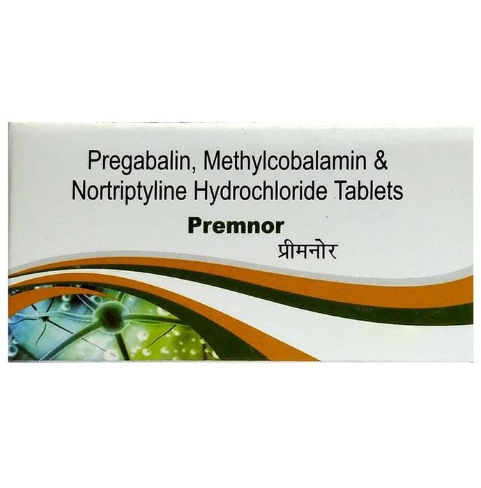 Premnor Tablet    Pregabalin 75mg + Nortriptyline 10mg + Methylcobalamin 1500mcg