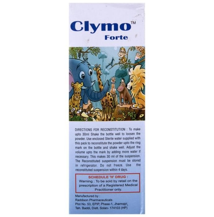 Clymo Forte Powder for Oral Suspension    Amoxycillin 400mg/5ml + Clavulanic Acid 57mg/5ml